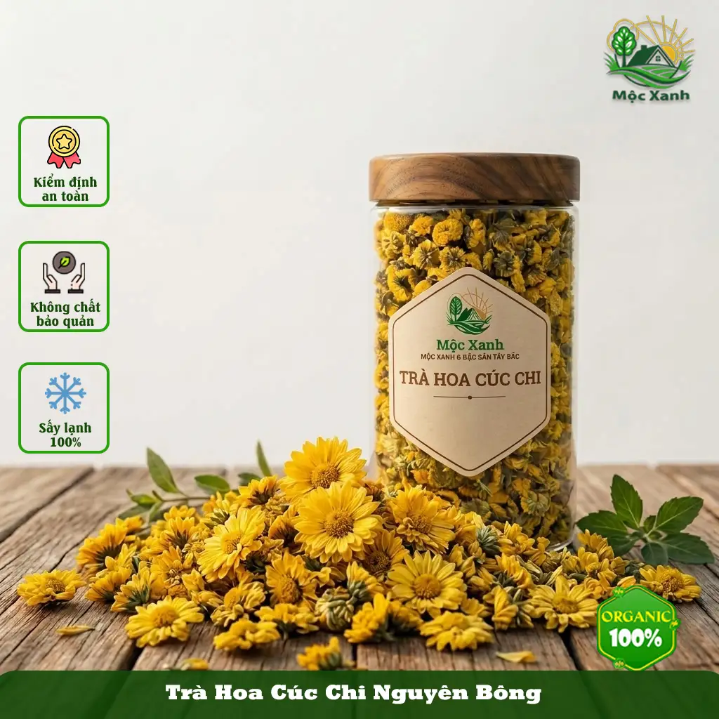 Trà Hoa Cúc Chi Sấy Lạnh Nguyên Bông [Chuẩn Organic]